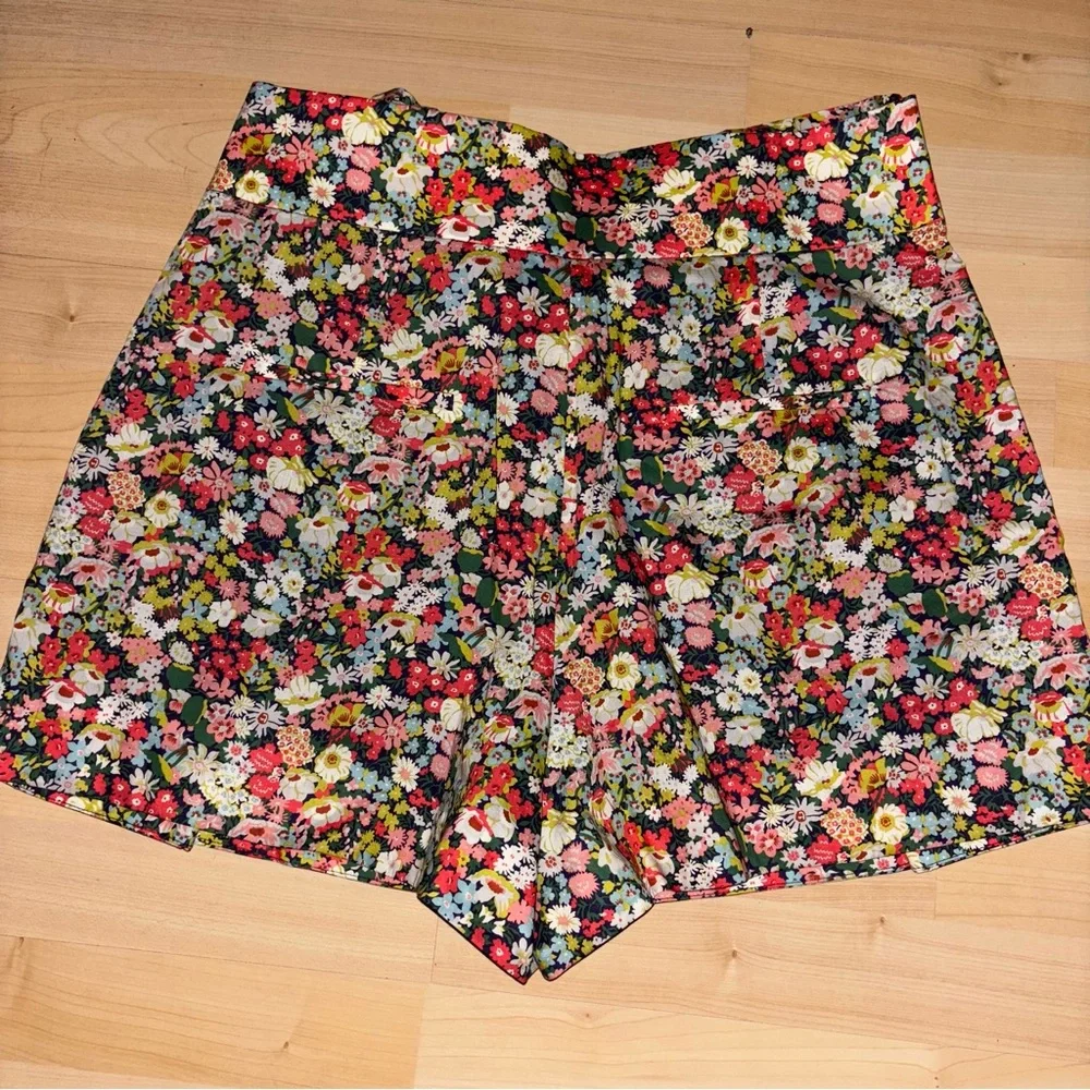 J. Crew x Liberty Tie-waist Short Thorpe Floral Women Sz 12 NWT Romantic Preppy